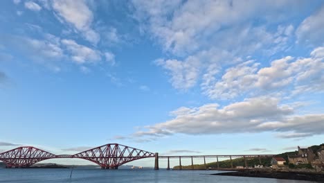 clouds moving over the forth bridge