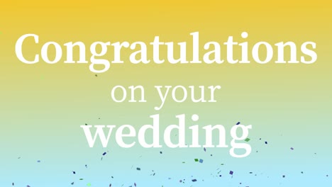 congratulations on your wedding message text animation motion graphics