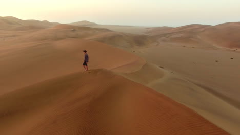 alone with only his thoughts and the sand