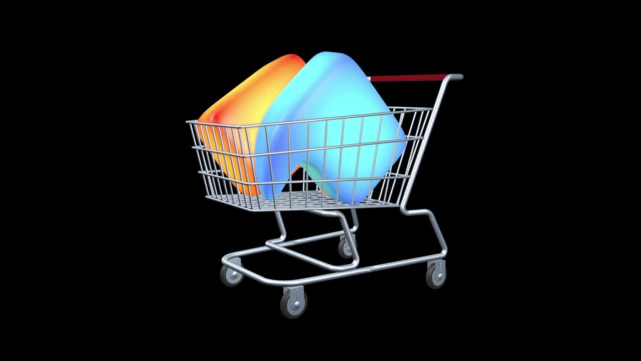 concepto para comprar o vender mensajes o votos. el símbolo de llamada se encuentra en el carrito de compras de comestibles. renderización 3d sin fisuras. voces y discursos de personas por dinero.