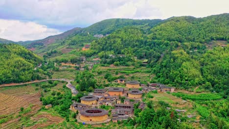 unesco world heritage hakka tulou,fujian earthen buildings