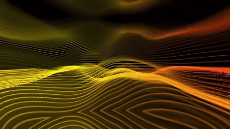 colorful abstract wavy line motion background. colorful techy dot line animation.