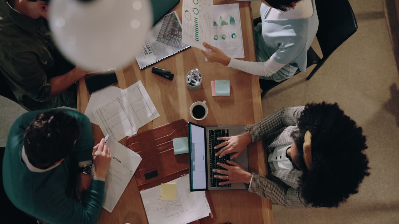 Team Collaboration during a Business Meeting