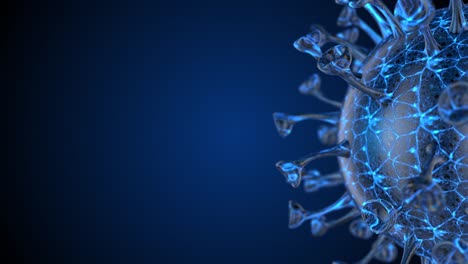 corona covid-19 alert sos. pandemic bacteria pathogen medical health risk, immunology, virology, epidemiology concept. microscope virus cell. 3d rendering looped animation.