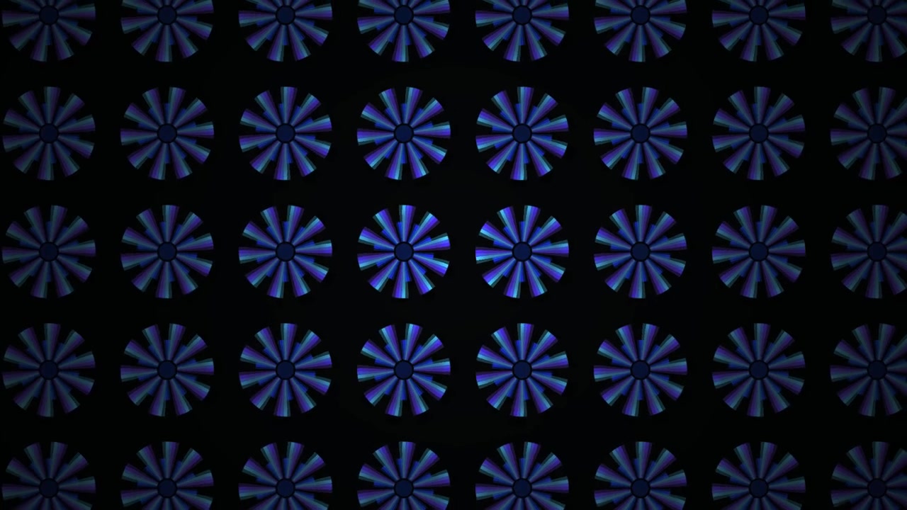 Nahtlose Schleife aus abstrakten blauen und violetten rotierenden geometrischen Mustern