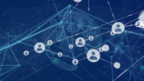 animación de la red de conexiones en todo el mundo