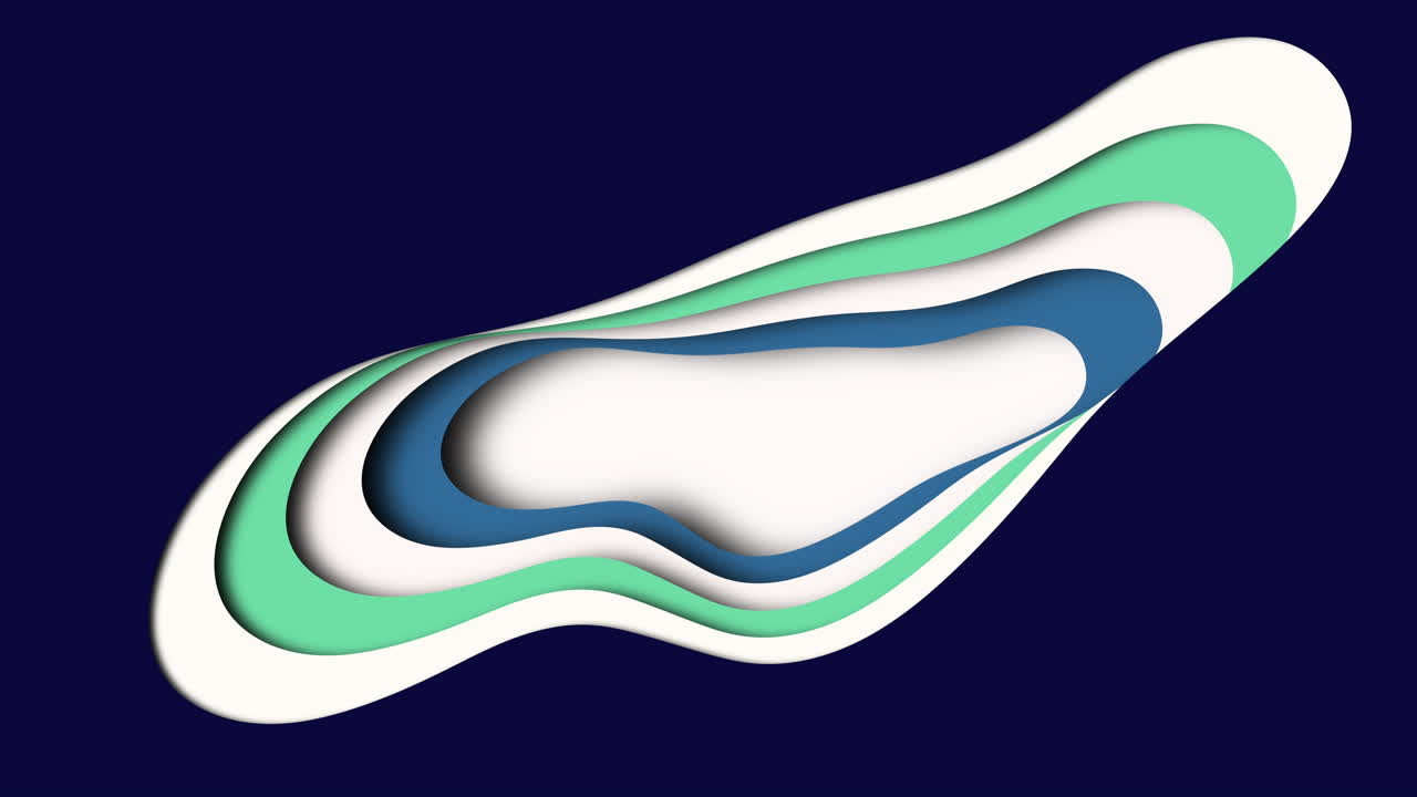 onda dinámica en 3d de líneas curvas azules y verdes sobre un fondo azul