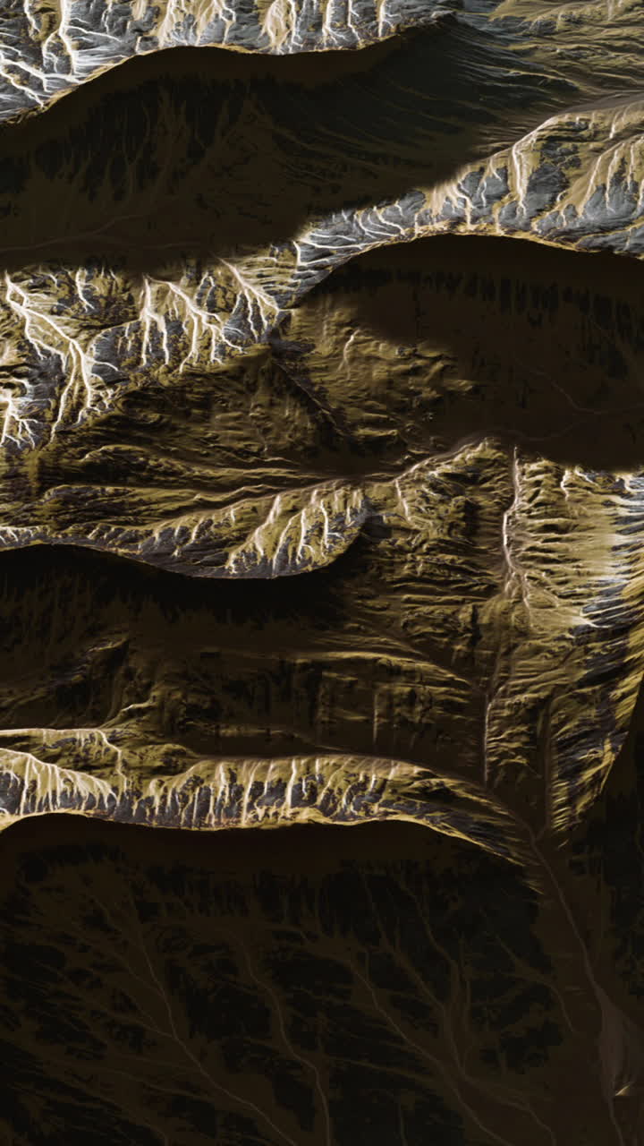 Vista aerea di una catena montuosa