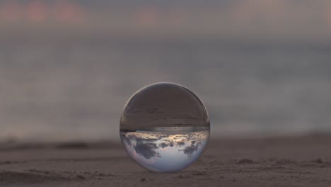 view of the sea in crystal ball.