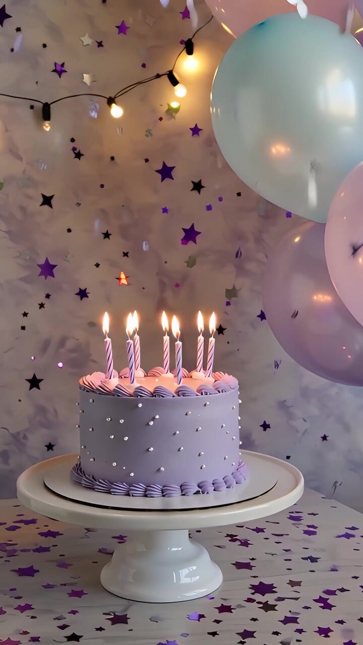 Fondo de cumpleaños con globos 4K
