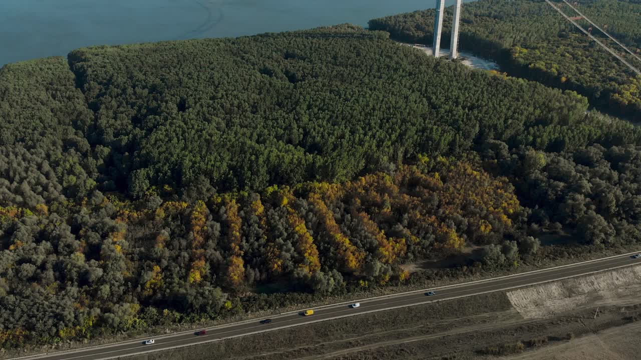 Ongoing Construction Of The Braila Bridge Over The Danube River In Romania