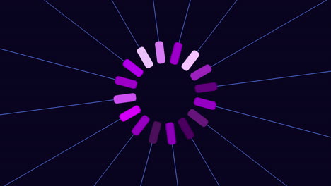 diseño circular en espiral rosa sobre fondo oscuro