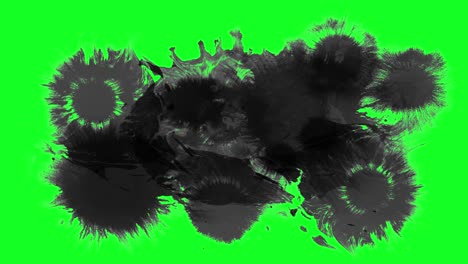 tinta animada, pantalla verde para fondo