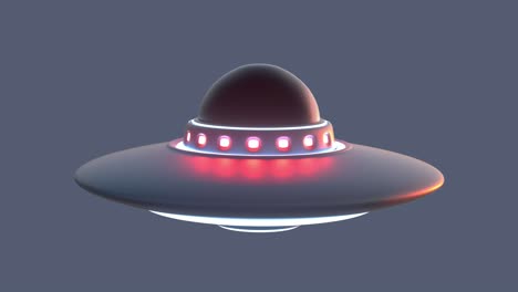 rotating ufo saucer of alien with alpha mask and green matte screen