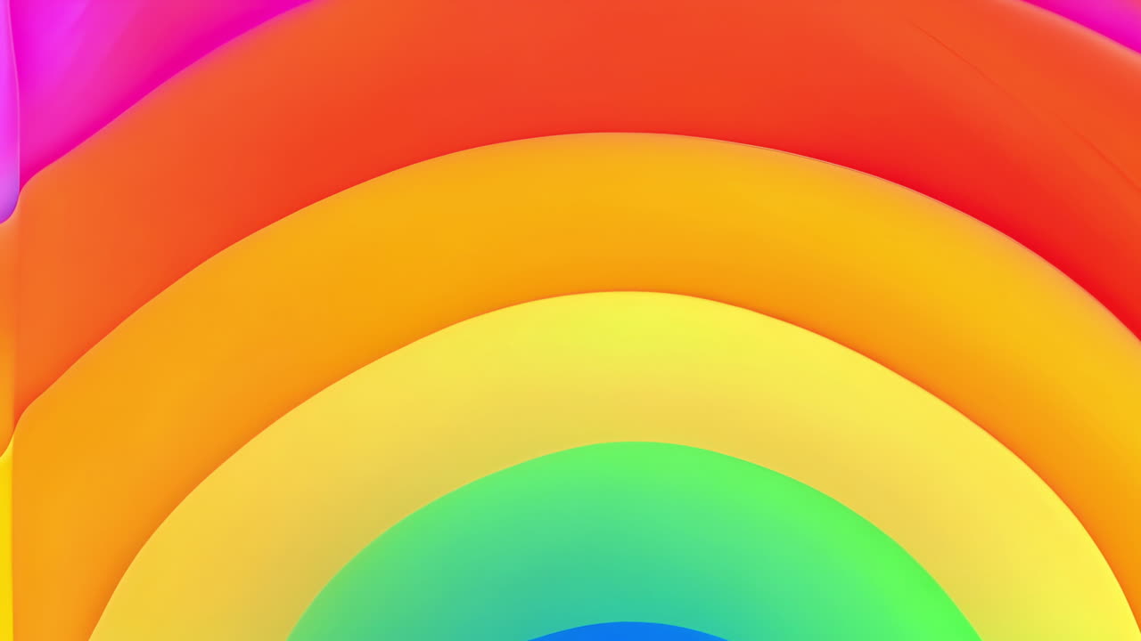 Colorful rainbow arches animation with vibrant gradient hues
