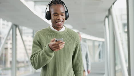 Music,-happy-and-business-with-black-man