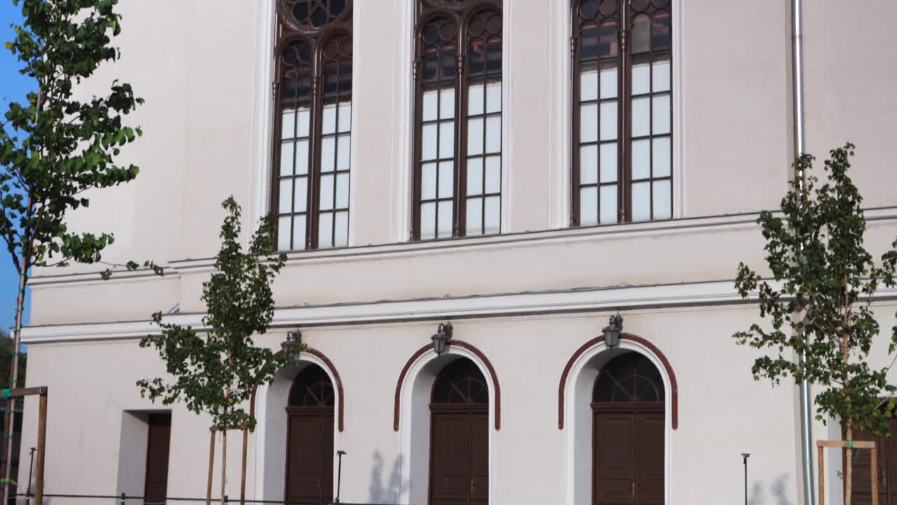 Exterior View of a Historic Synagogue