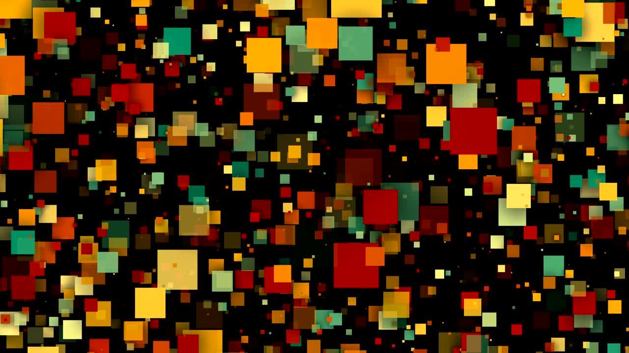 Abstract colorful Squares. Seamless loop animation background