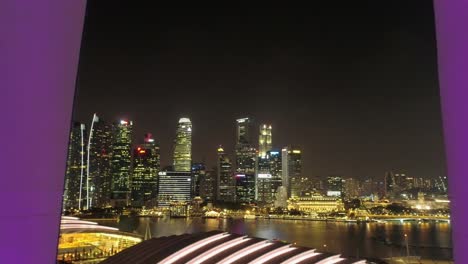 singapore city skyline at night
