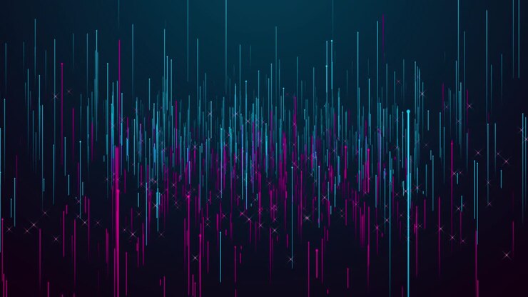 Flydende data forretningsmæssig virksomhed abstrakte partikler digital teknologi ren præsentation broadcast