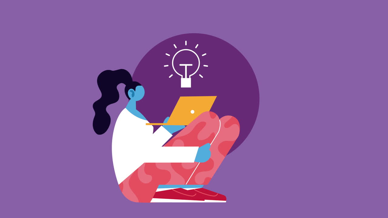 mujer que usa una computadora portátil trabajando en casa