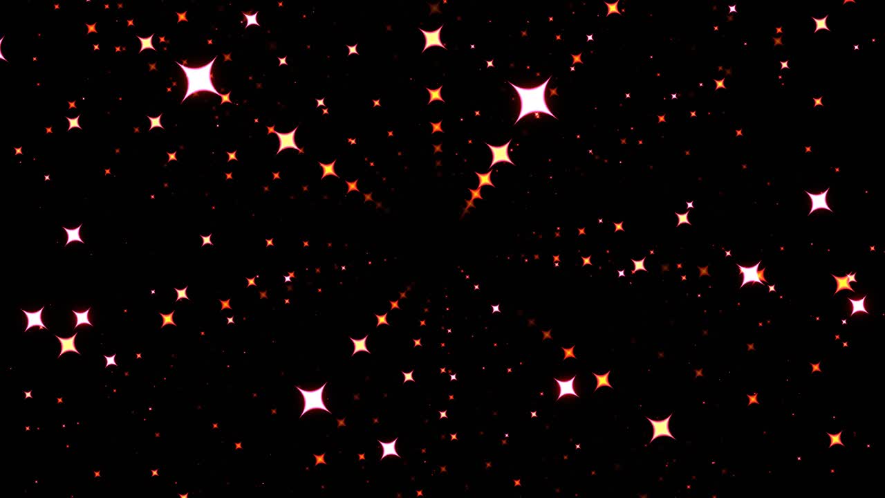 tecnología de fondo de acto 4k con movimiento de partículas brillantes en un ciberespacio