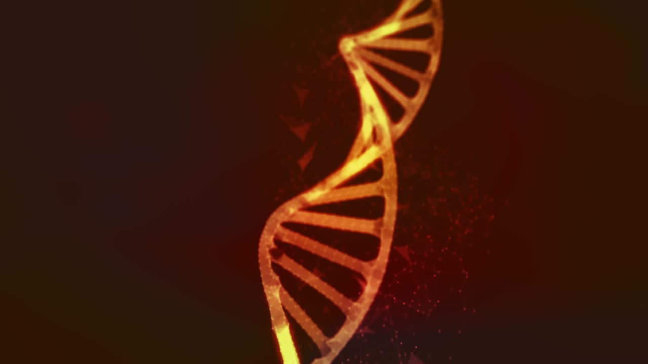 animación de fondo de la forma abstracta de la molécula de adn