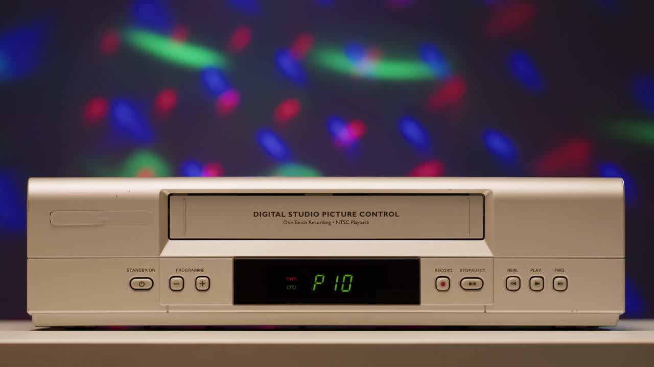 Vintage VCR with Hand Operating Controls