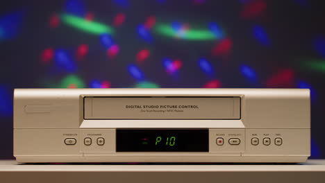 vintage vcr with hand operating controls