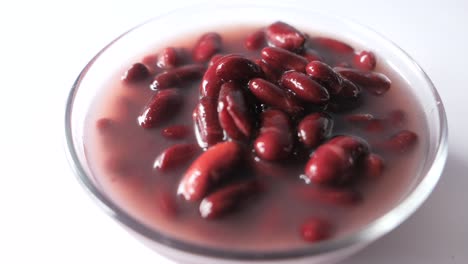 close-up of a bowl of cooked red beans