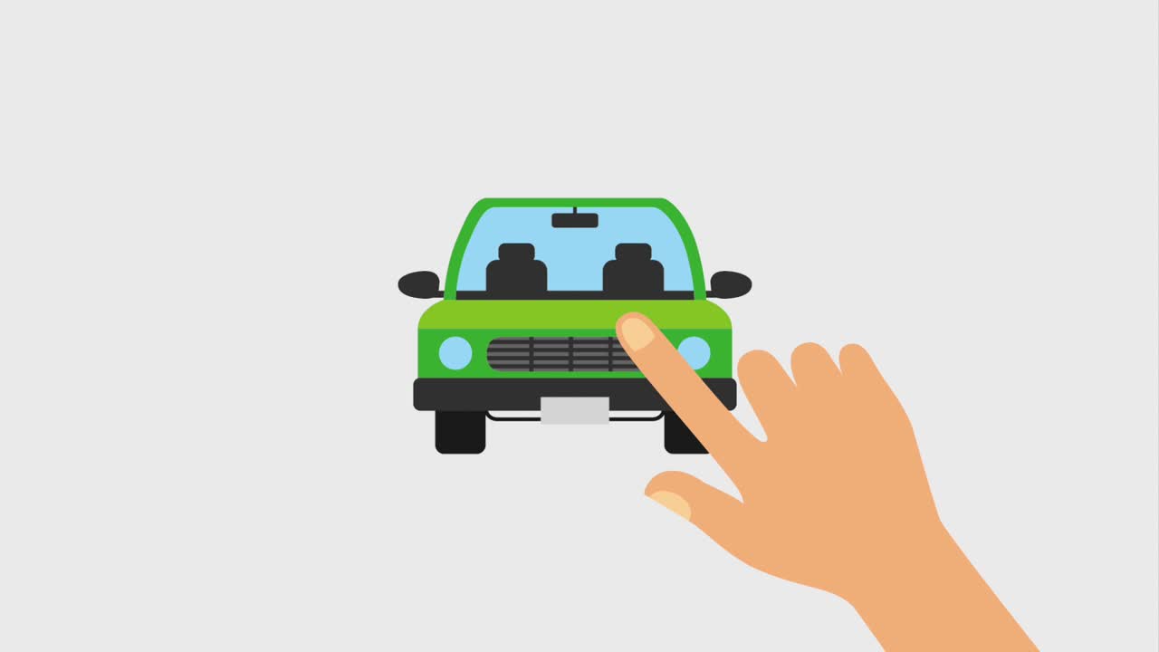 손으로 클릭하는 자동차 선택 구매