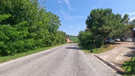 winding roads amidst vineyards and farms