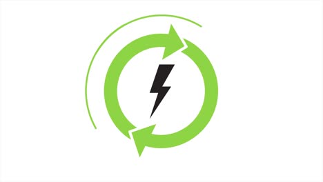 recycle icon with rotating arrows (seamless loop animation)