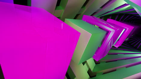 abstract 3d tunnel of geometric shapes