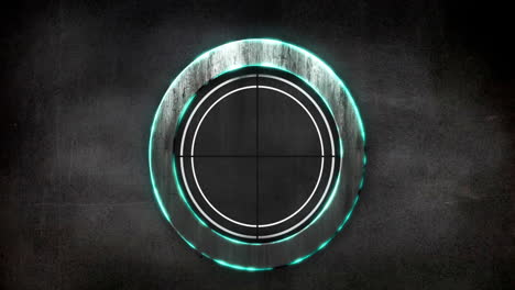 animación de la exploración del alcance sobre un fondo gris