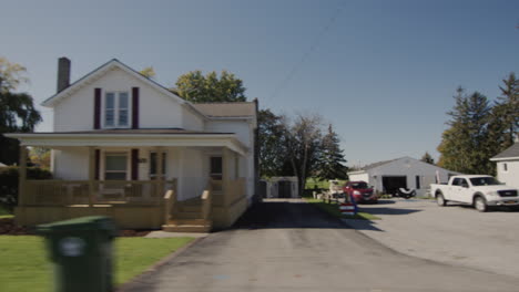 side window view of a typical american neighborhood