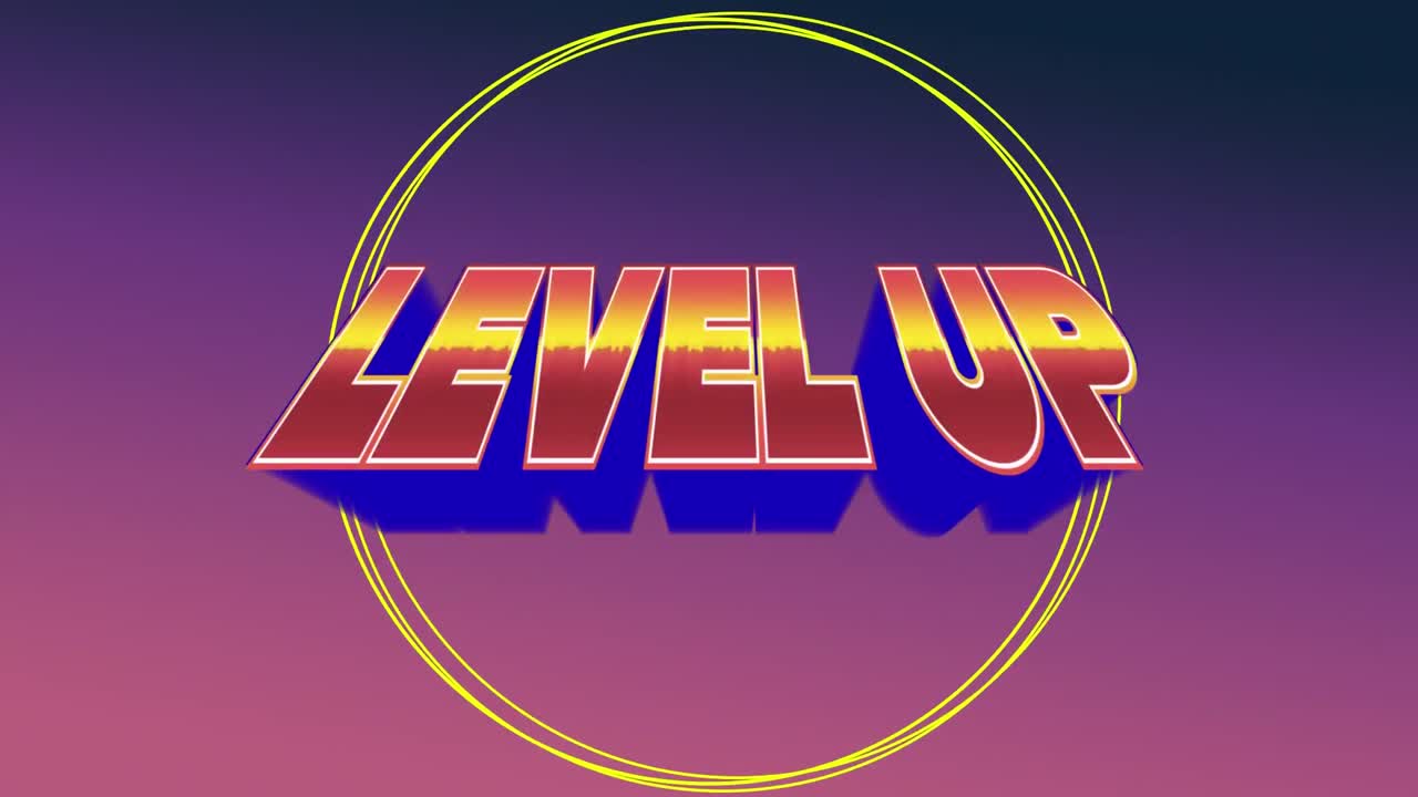 signo de nivel para un juego de arcade