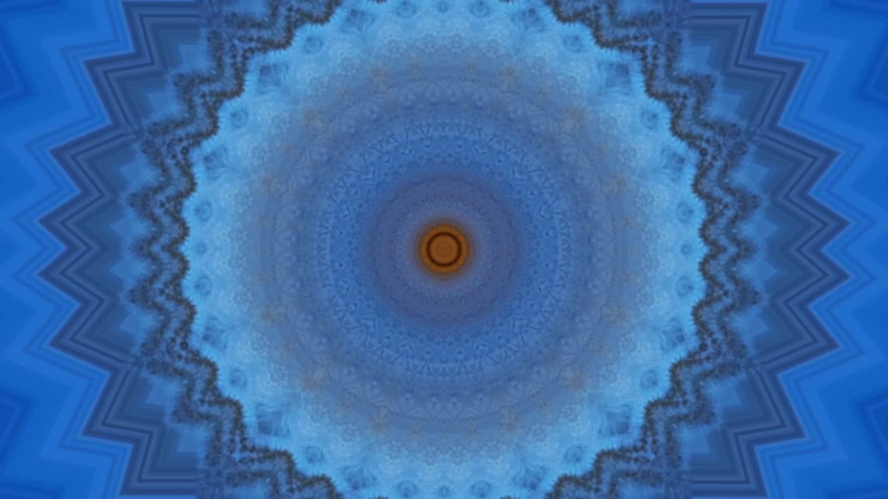 video abstracto que brilla, luz brillante que arregla movimientos sutiles de colores con una forma de flor, fondo negro