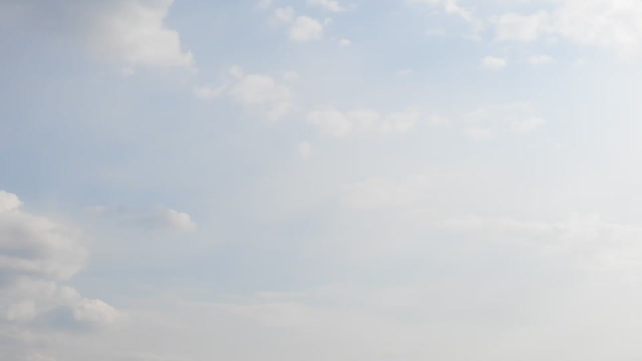 구름 형성 시간 경과, 봄철, 비오는 날