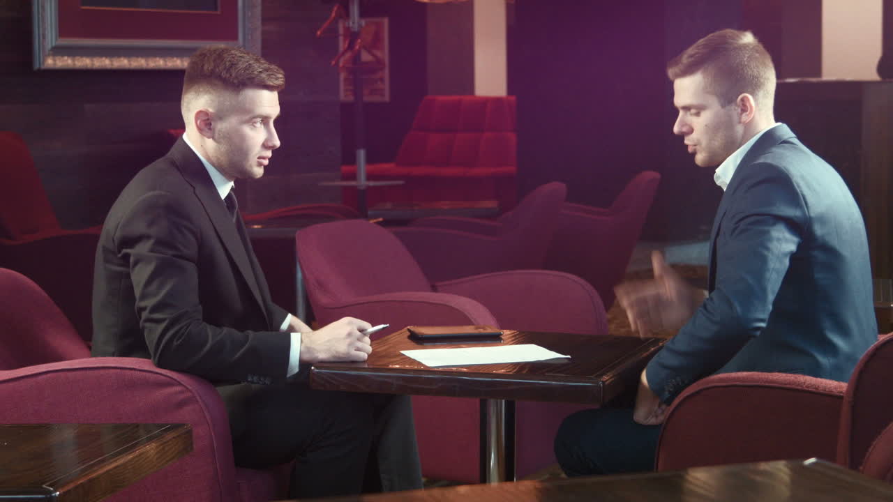 Business meeting in a lounge