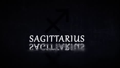 sagittarius zodiac sign animated presentation revealed through electric storm