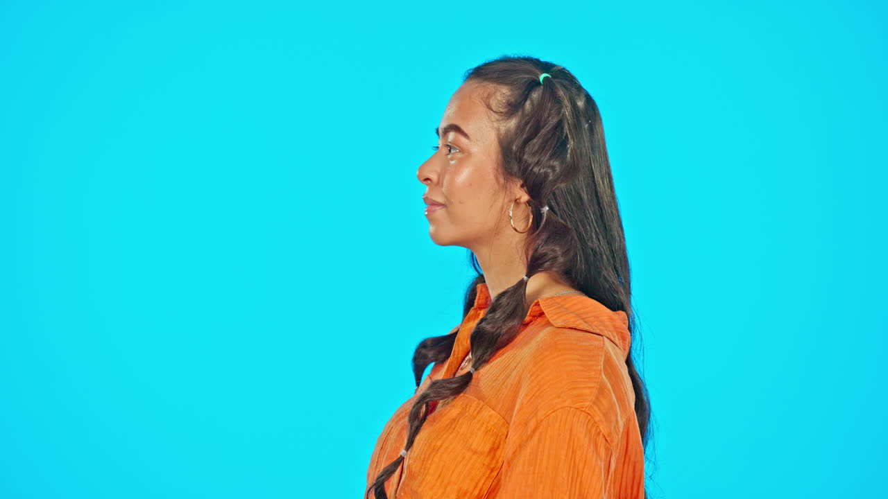 Woman Posing with Different Expressions