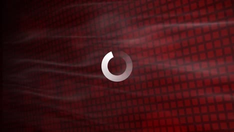 animation of data loading ring on red background