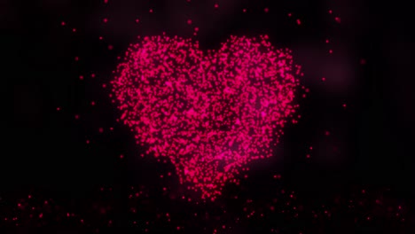 corazón resplandeciente abstracto