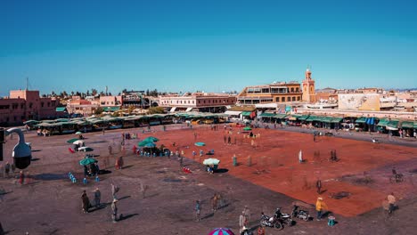 timelapse view of the jemaa el-fnaa square in marakech, morocco.