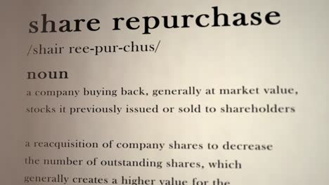 share repurchase definition