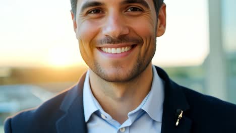 retrato de un hombre de negocios sonriente