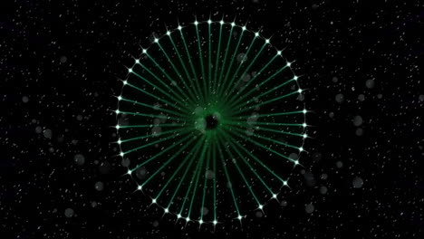 particles moving through space animation with starry background