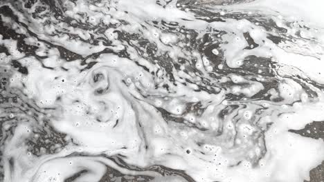 soap stains and bubbles on a surface