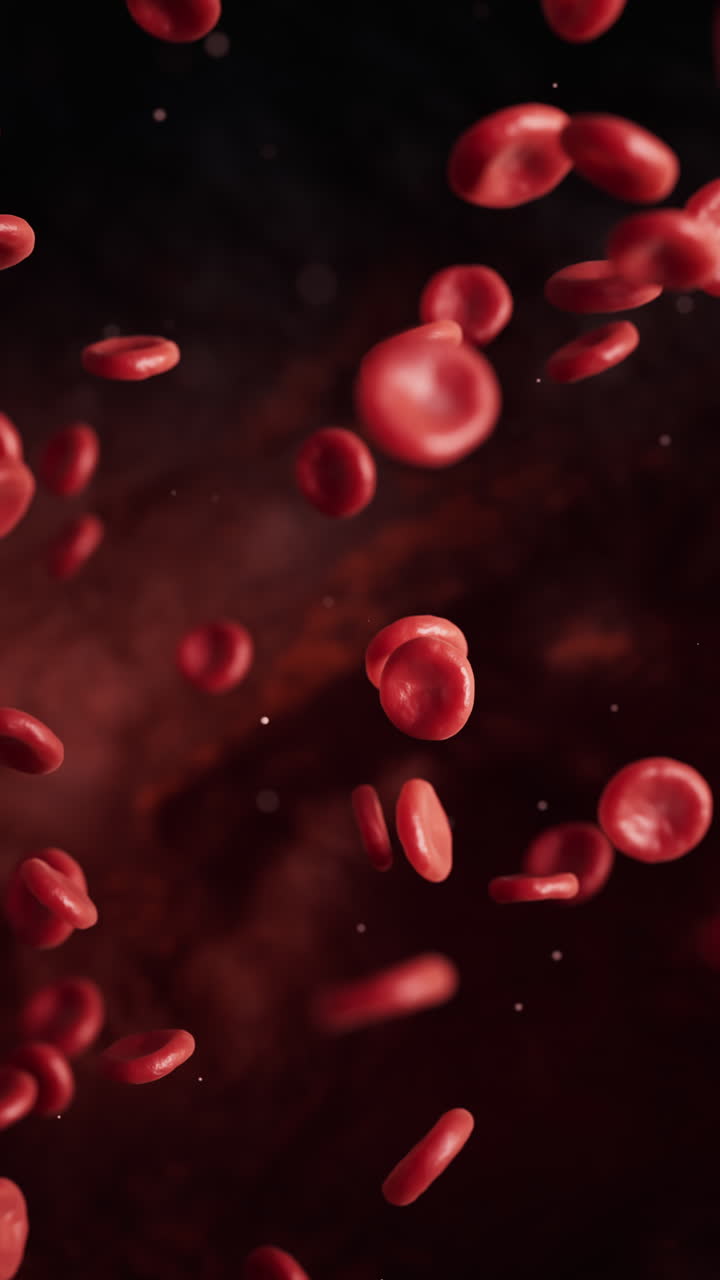 Red blood cells with biological and medical concept, 3d rendering